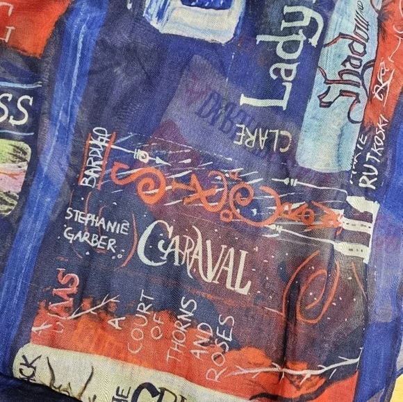 FAIRY LOOT Scarf Book Design *a fun gift for the avid reader* Wrap Shawl - Picture 10 of 14